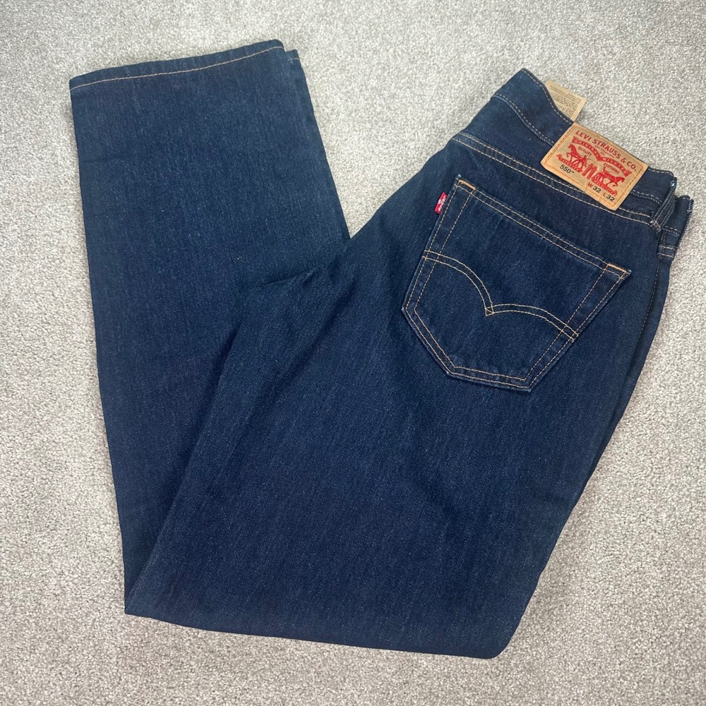 Levi's 550 Relaxed Fit‎ Jeans Mens W32 L32 Dark Wash Denim New with Tags Cowboy